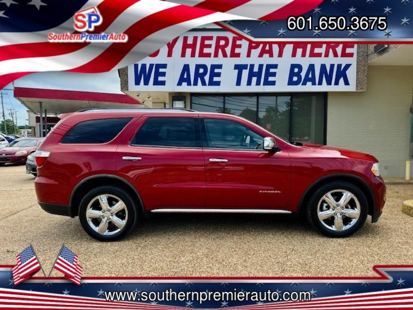 2011 RED DODGE DURANGO BOULEVARD (C (1D4RE5GG2BC) , located at 922 W. Beacon St., Philadelphia, MS, 39350, (601) 650-3675, 32.770447, -89.127151 - Photo#6